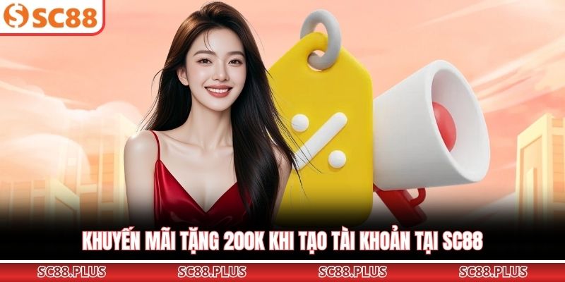 Khuyến mãi tặng 200K khi tạo tài khoản tại SC88