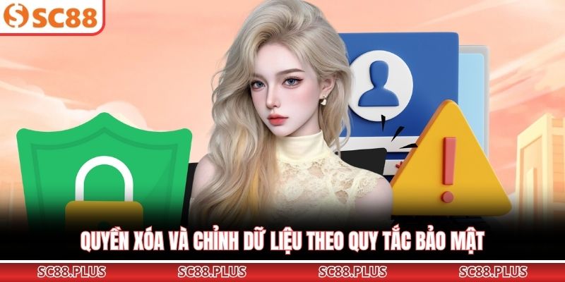 Quyền xóa và chỉnh dữ liệu theo quy tắc bảo mật